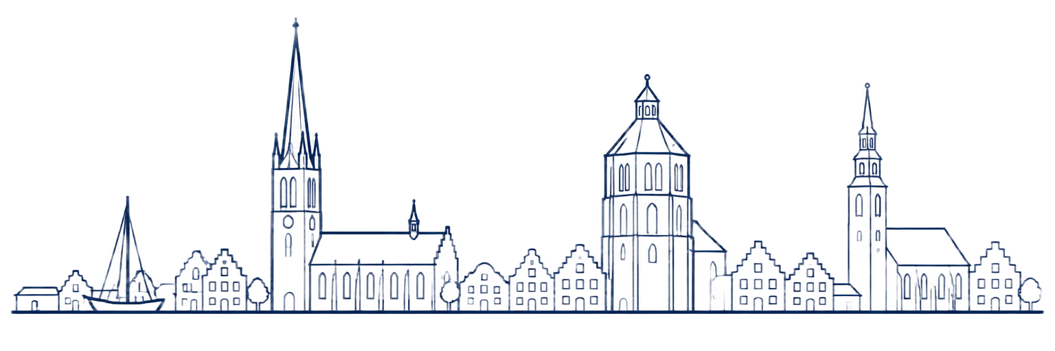 Silhouette der Greifswalder Altstadt